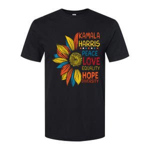 Kamala Harris Peace Love Equality Hope Diversity Softstyle CVC T-Shirt