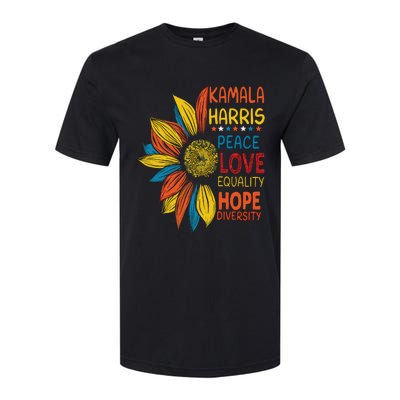 Kamala Harris Peace Love Equality Hope Diversity Softstyle® CVC T-Shirt