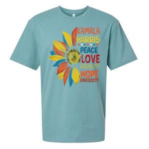 Kamala Harris Peace Love Equality Hope Diversity Sueded Cloud Jersey T-Shirt