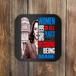 Kamala Harris President 2024 Women Belong In All Places Coaster