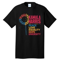 Kamala Harris Peace Love Equality Hope Diversity Tall T-Shirt