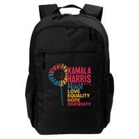 Kamala Harris Peace Love Equality Hope Diversity Daily Commute Backpack