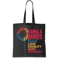 Kamala Harris Peace Love Equality Hope Diversity Tote Bag