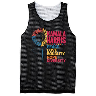 Kamala Harris Peace Love Equality Hope Diversity Mesh Reversible Basketball Jersey Tank