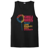 Kamala Harris Peace Love Equality Hope Diversity PosiCharge Competitor Tank