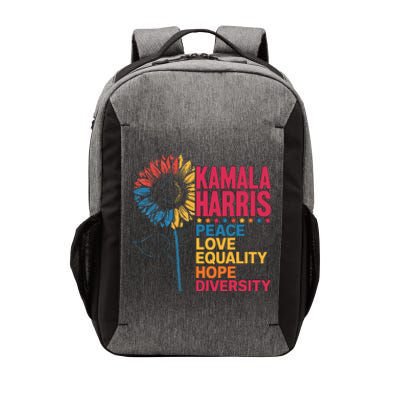 Kamala Harris Peace Love Equality Hope Diversity Vector Backpack