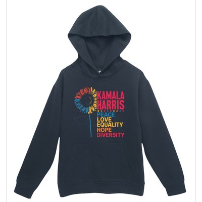 Kamala Harris Peace Love Equality Hope Diversity Urban Pullover Hoodie