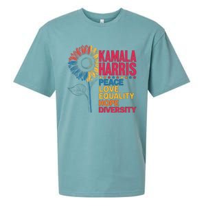 Kamala Harris Peace Love Equality Hope Diversity Sueded Cloud Jersey T-Shirt