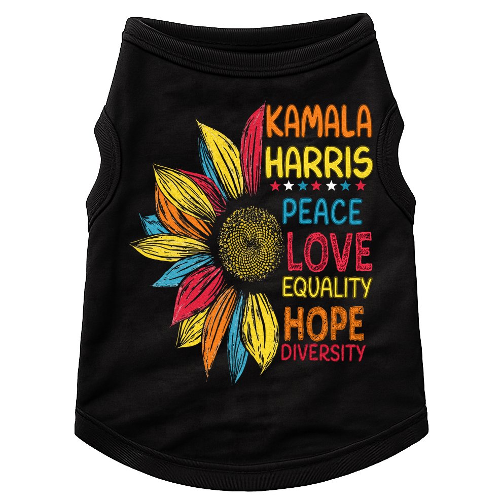 Kamala Harris Peace Love Equality Hope Diversity Doggie Tank