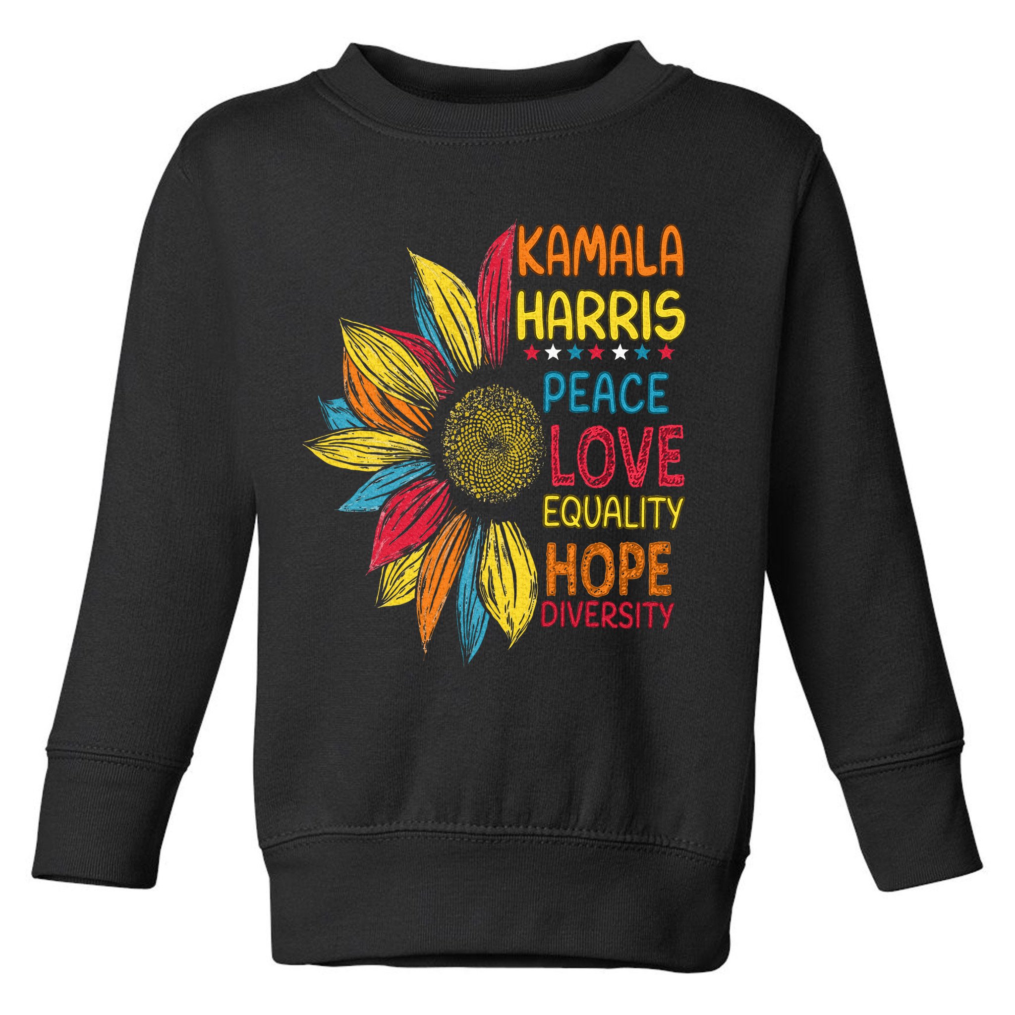 Kamala Harris Peace Love Equality Hope Diversity Toddler Sweatshirt