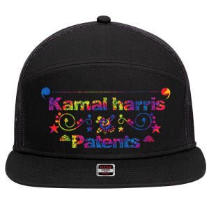 Kamal Harris Patents Tie Dye Harris Waltz 7 Panel Mesh Trucker Snapback Hat