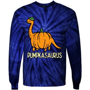 Kids Halloween Pumpkin Dino Pumpasaurus Costume Tie-Dye Long Sleeve Shirt