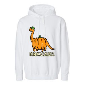 Kids Halloween Pumpkin Dino Pumpasaurus Costume Garment-Dyed Fleece Hoodie