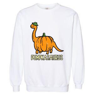 Kids Halloween Pumpkin Dino Pumpasaurus Costume Garment-Dyed Sweatshirt