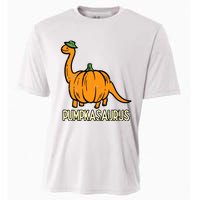 Kids Halloween Pumpkin Dino Pumpasaurus Costume Cooling Performance Crew T-Shirt