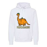 Kids Halloween Pumpkin Dino Pumpasaurus Costume Premium Hoodie