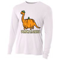 Kids Halloween Pumpkin Dino Pumpasaurus Costume Cooling Performance Long Sleeve Crew