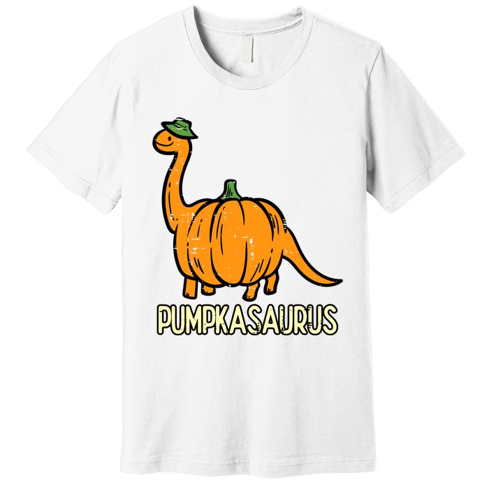 Kids Halloween Pumpkin Dino Pumpasaurus Costume Premium T-Shirt