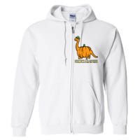 Kids Halloween Pumpkin Dino Pumpasaurus Costume Full Zip Hoodie