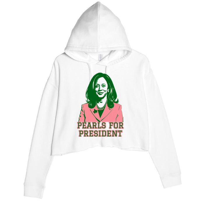 Kamala Harris Presidential Run For President Crop Fleece Hoodie