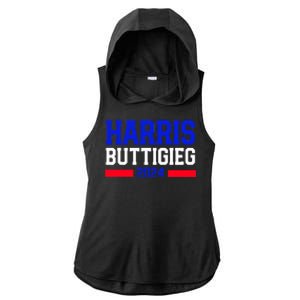 Kamala Harris Pete Buttigieg 2024 Usa President Ladies PosiCharge Tri-Blend Wicking Draft Hoodie Tank