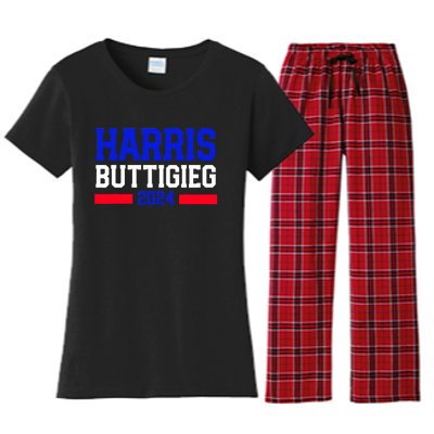 Kamala Harris Pete Buttigieg 2024 Usa President Women's Flannel Pajama Set