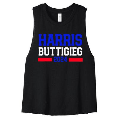 Kamala Harris Pete Buttigieg 2024 Usa President Women's Racerback Cropped Tank