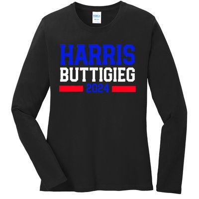 Kamala Harris Pete Buttigieg 2024 Usa President Ladies Long Sleeve Shirt