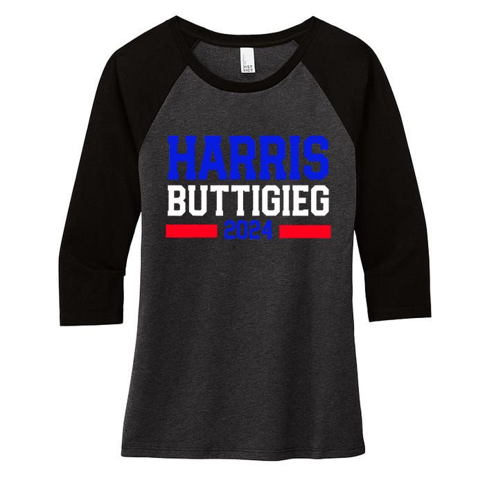 Kamala Harris Pete Buttigieg 2024 Usa President Women's Tri-Blend 3/4-Sleeve Raglan Shirt