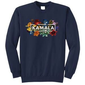 Kamala Harris Pretty Floral Flowers Harris 2024 Tall Sweatshirt