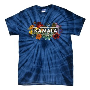 Kamala Harris Pretty Floral Flowers Harris 2024 Tie-Dye T-Shirt