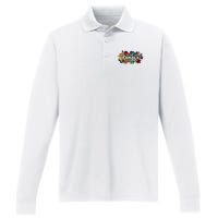 Kamala Harris Pretty Floral Flowers Harris 2024 Performance Long Sleeve Polo