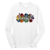 Kamala Harris Pretty Floral Flowers Harris 2024 Long Sleeve Shirt