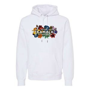 Kamala Harris Pretty Floral Flowers Harris 2024 Premium Hoodie