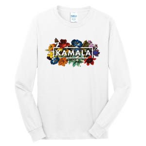 Kamala Harris Pretty Floral Flowers Harris 2024 Tall Long Sleeve T-Shirt