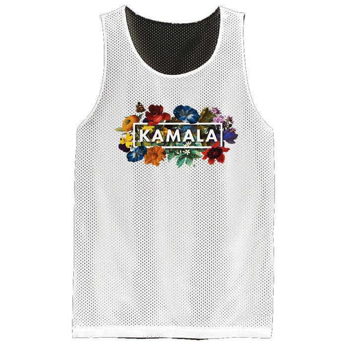 Kamala Harris Pretty Floral Flowers Harris 2024 Mesh Reversible Basketball Jersey Tank