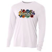 Kamala Harris Pretty Floral Flowers Harris 2024 Cooling Performance Long Sleeve Crew