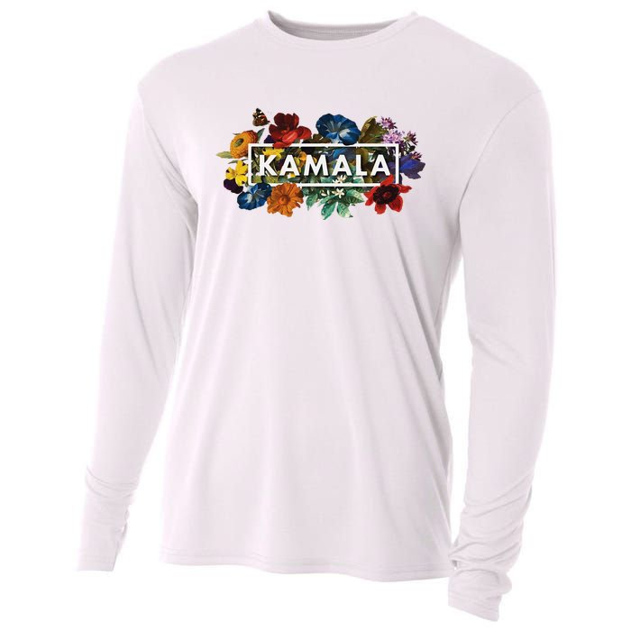 Kamala Harris Pretty Floral Flowers Harris 2024 Cooling Performance Long Sleeve Crew