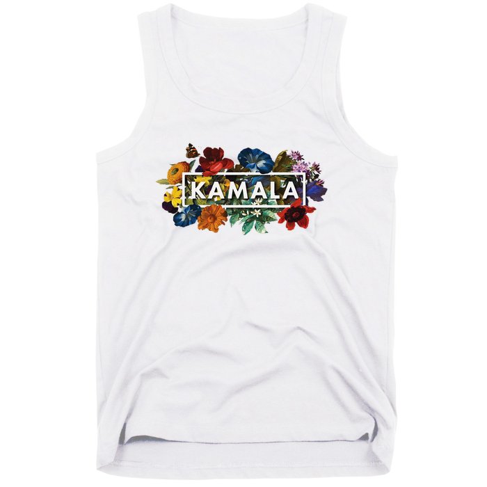 Kamala Harris Pretty Floral Flowers Harris 2024 Tank Top