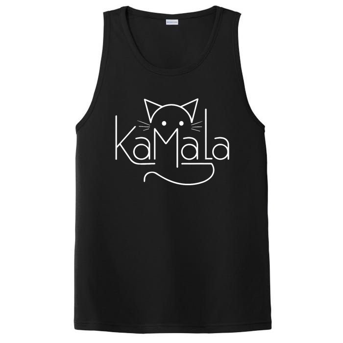 Kamala Harris President 2024 Cat Lettering Positive Minimalist PosiCharge Competitor Tank