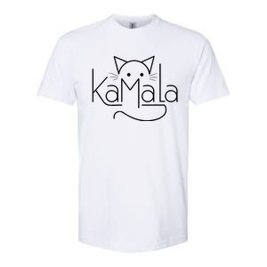 Kamala Harris President 2024 Cat Lettering Positive Minimalist Softstyle CVC T-Shirt