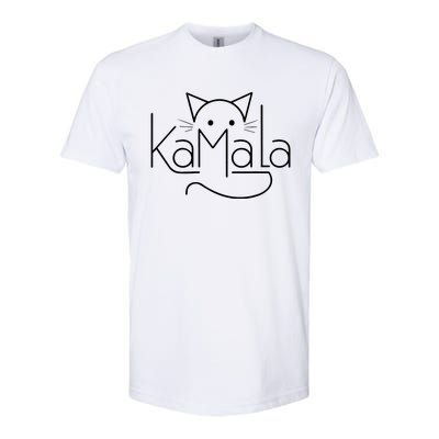 Kamala Harris President 2024 Cat Lettering Positive Minimalist Softstyle CVC T-Shirt