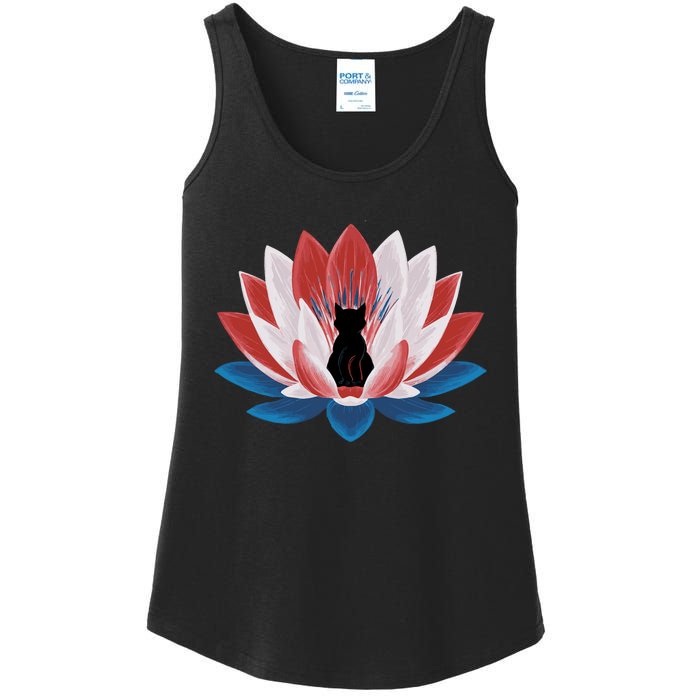 Kamala Harris President Campaign Lotus Childless Cat Lady Ladies Essential Tank