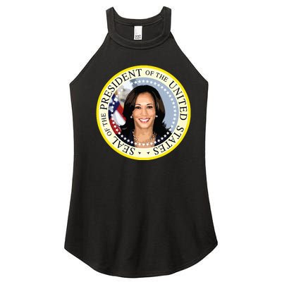 Kamala Harris Presidential Seal Portrait Women’s Perfect Tri Rocker Tank