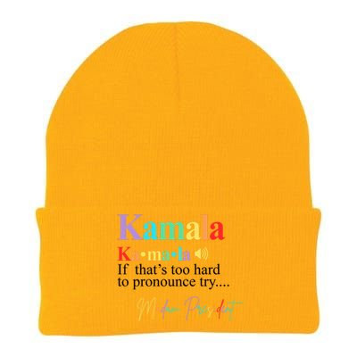 Kamala Harris Pronunciation Madam President Knit Cap Winter Beanie