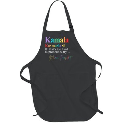 Kamala Harris Pronunciation Madam President Full-Length Apron With Pockets