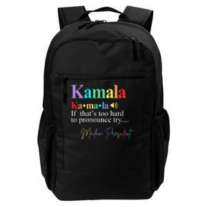 Kamala Harris Pronunciation Madam President Daily Commute Backpack