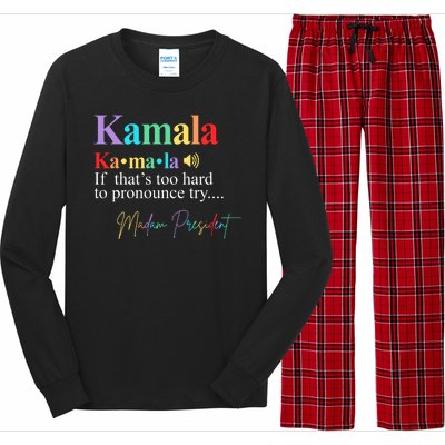 Kamala Harris Pronunciation Madam President Long Sleeve Pajama Set