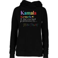 Kamala Harris Pronunciation Madam President Womens Funnel Neck Pullover Hood