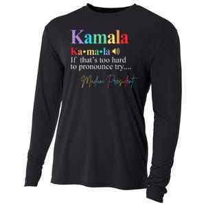 Kamala Harris Pronunciation Madam President Cooling Performance Long Sleeve Crew